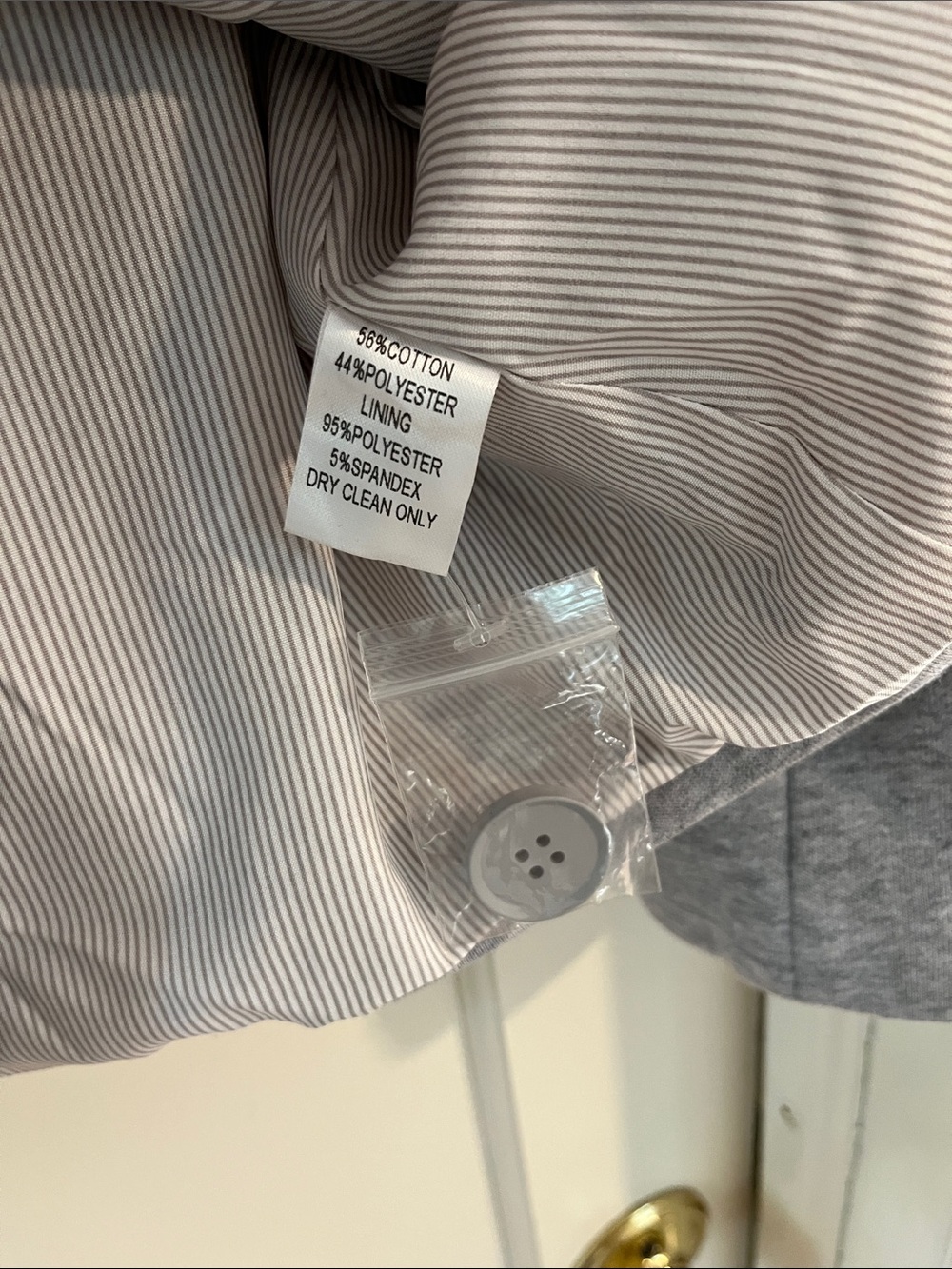 NWT Gibsonlook Light heather Gray Women's Knit stretch notch Blazer M - Picture 5 of 6